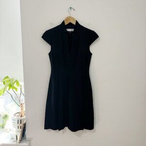 Trina Turk Black Pleated Sheath Dress Size 0